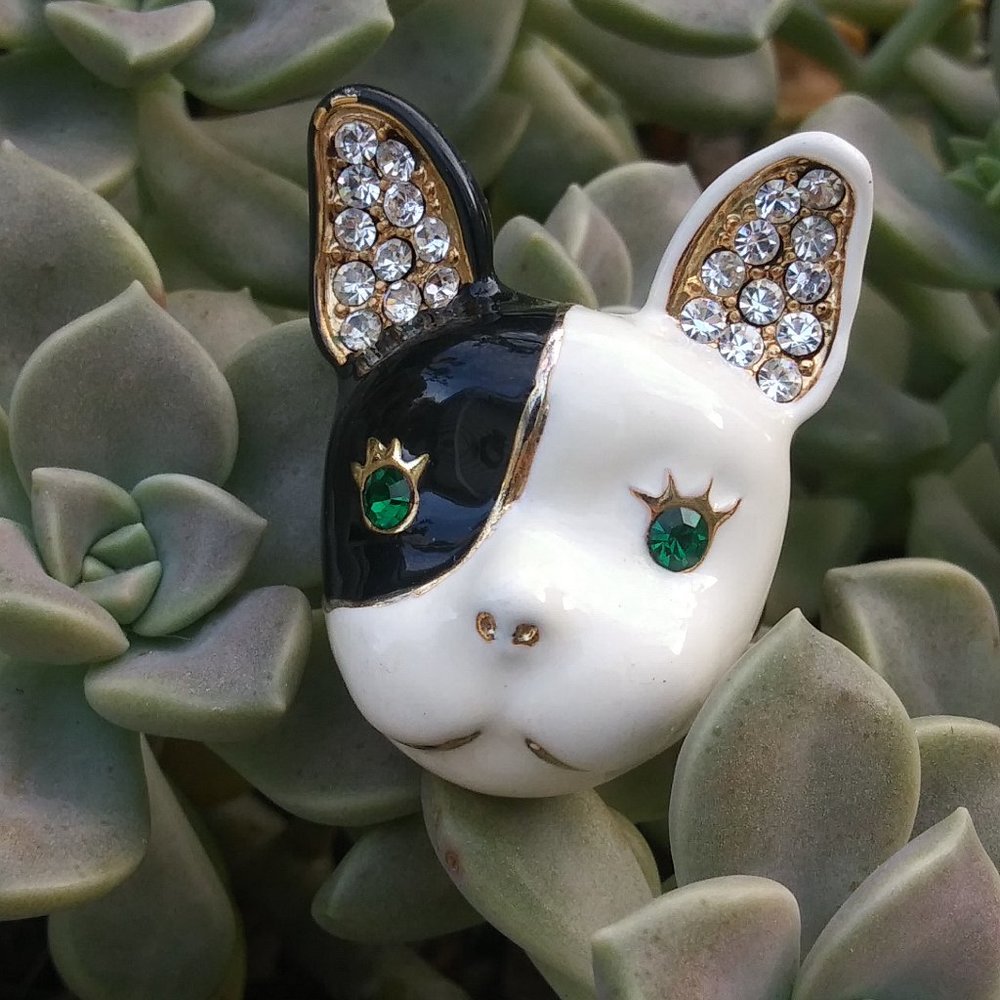 Betsey Johnson Boston Terrier ring
